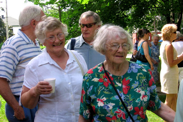 Lucy French & Lucy Richards, Terry Jones behind.