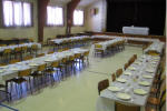 Youth Rockathon - Tables set up for Pancake Lunch next day