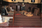 The chancel during re-arrangement
