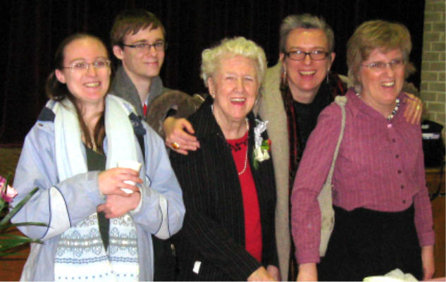 Nancy with the family.