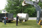 Oil tank replacement, August 4, 2011.